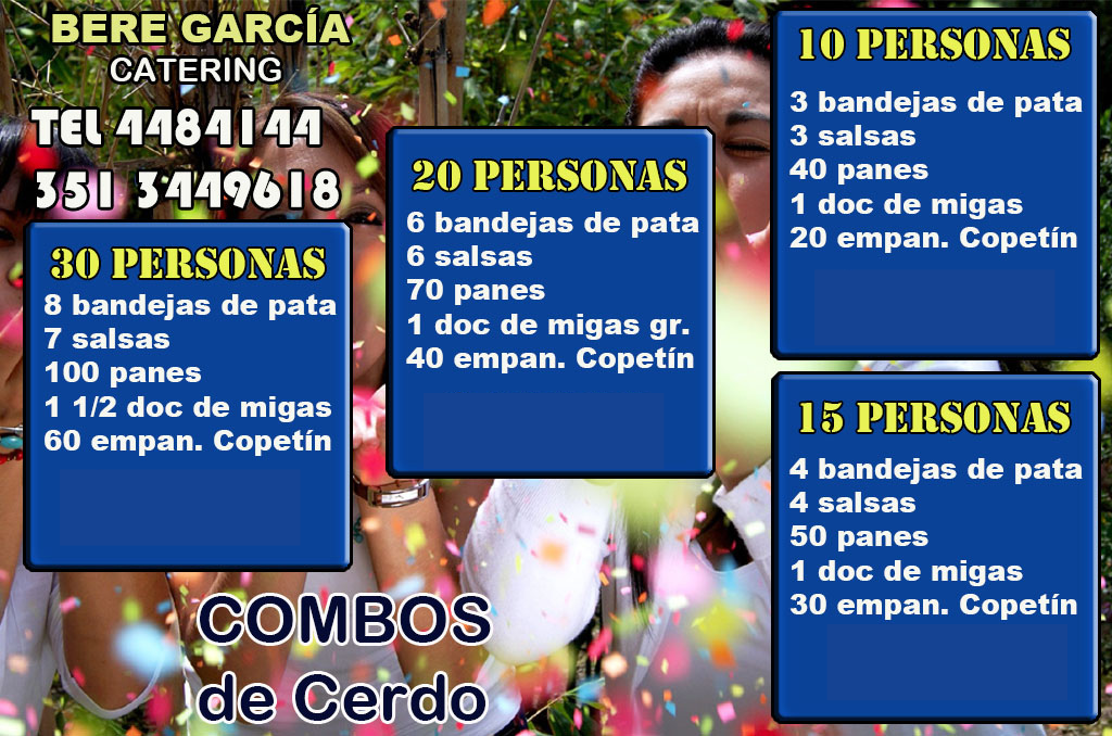 Combos para 10 de cerdo o ternera desde $55000